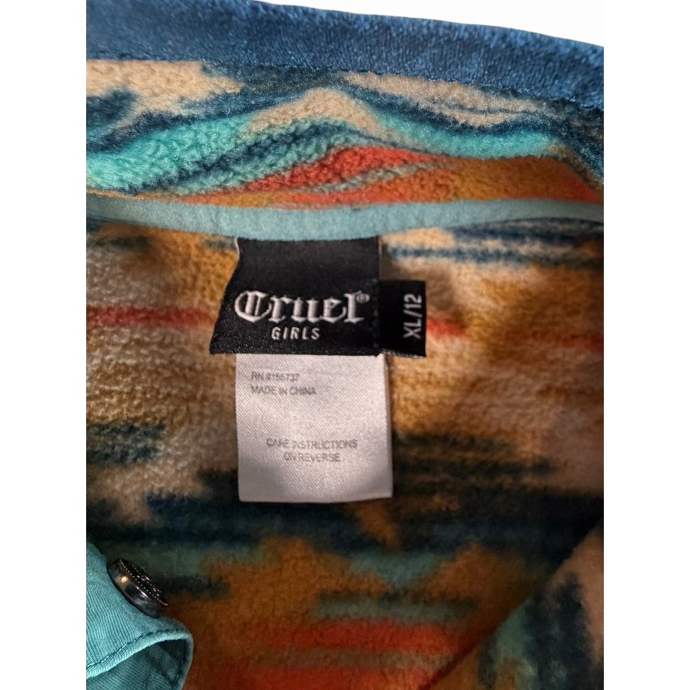 Cruel Girl Fleece Pullover Sweater Aztec Western NWT Youth Kids Medium 1/4 - Picture 3 of 8